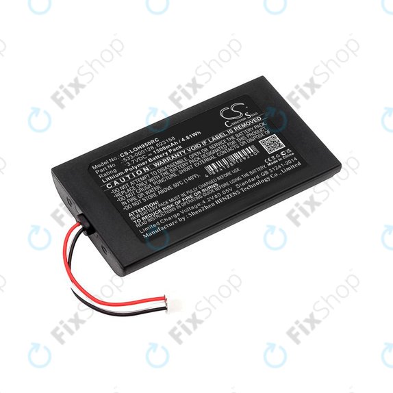 Battery for Logitech Harmony 9, 1300mAh, Li-Pol, 3.7V, 533-000128, HQ