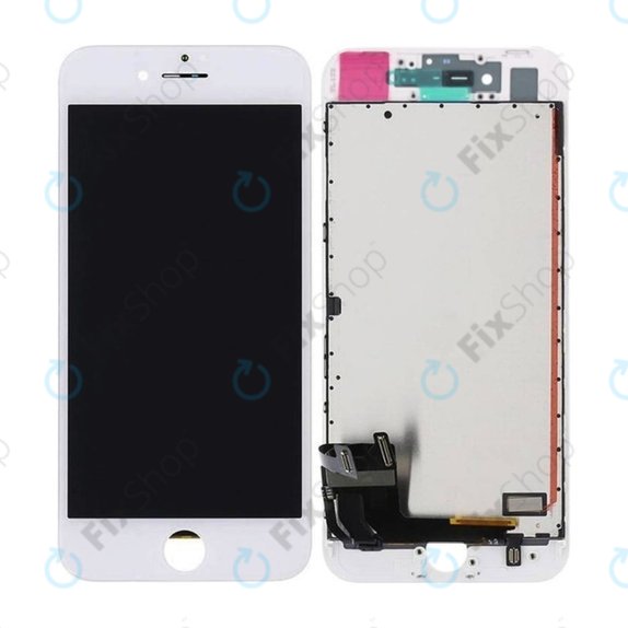 Display In-Cell for iPhone 8, SE (2020), SE (2022), White, Touch Screen with Frame, FixPremium