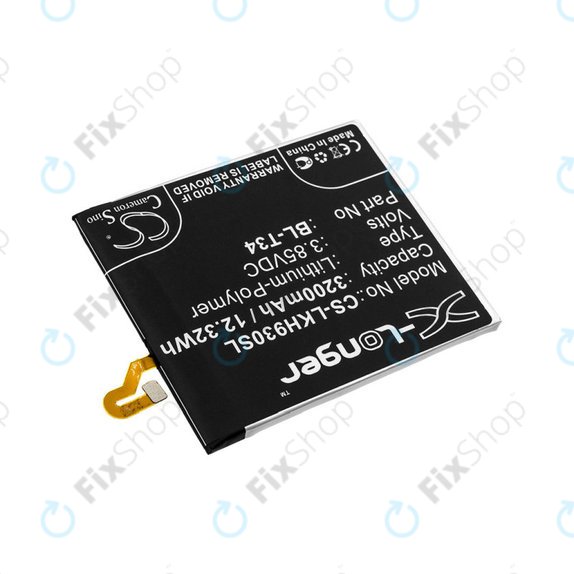 Battery for LG H930, V30, V35, 3200mAh, Li-Pol, 3.85V, BL-T34, HQ