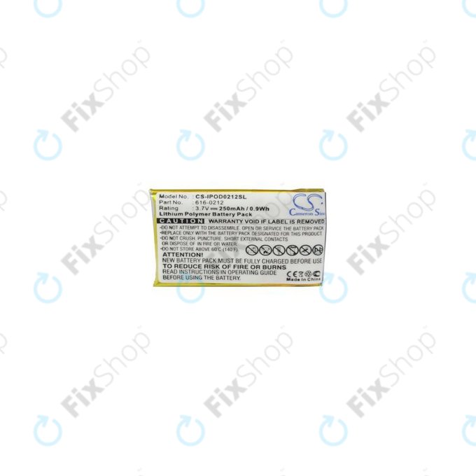 Apple iPod Shuffle (1st Gen) - Battery 616-0212 250mAh HQ