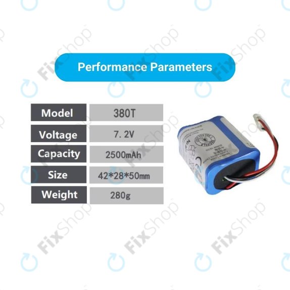 iRobot Braava 2000, 300, 380, 380T, 381, 390, Mint 5200, Mint Plus 5200, Proscenic JOJO Professional - Battery GPRHC202N026, 4409709, W206001001399 Ni-MH 7.2V 2500mAh