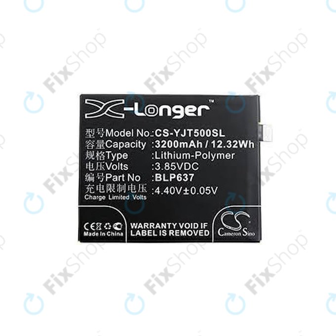 OnePlus 5, 5T - Battery BLP637 3200mAh HQ