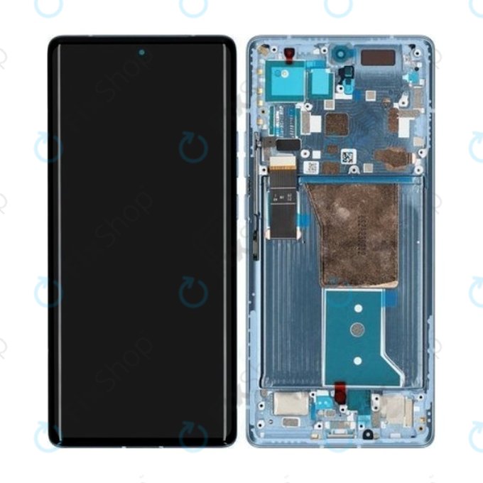 Motorola Edge 40 Pro - LCD Display + Touch Screen + Frame (Lunar Blue) - 5D68C21987 Genuine Service Pack