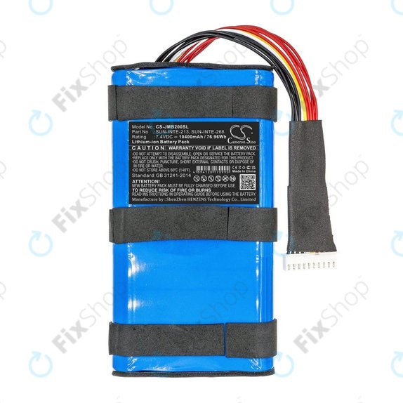 Battery for JBL Boombox 2, 10400mAh, Li-Ion, 7.4V, SUN-INTE-213, HQ