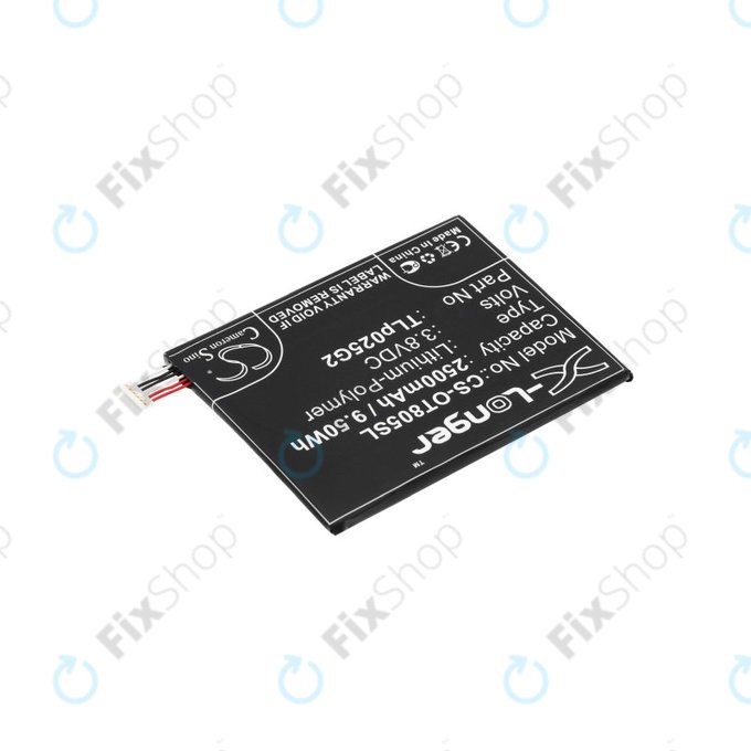 Battery for Alcatel One Touch Pixi 8", 2500mAh, Li-Pol, 3.8V, TLp025G2, HQ
