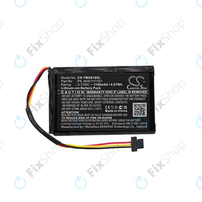 Battery for TomTom Go 610, 1100mAh, Li-Ion, 3.7V, LAHA1111107, HQ