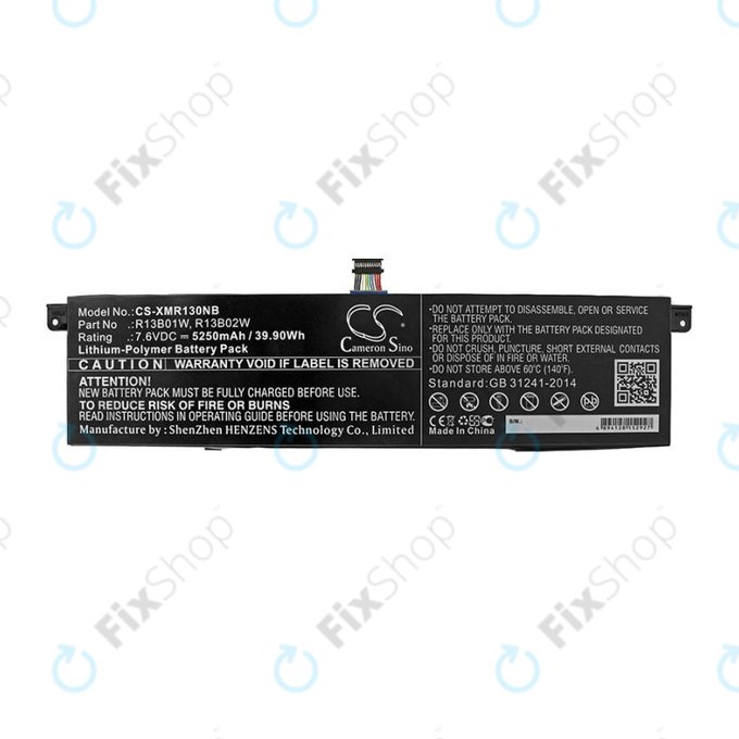 Battery for Xiaomi Inchmi Aair 13.3, Xiaomi Mi Notebook Air 13.3 2018, 5250mAh, Li-Pol, 7.6V, R13B01W, HQ