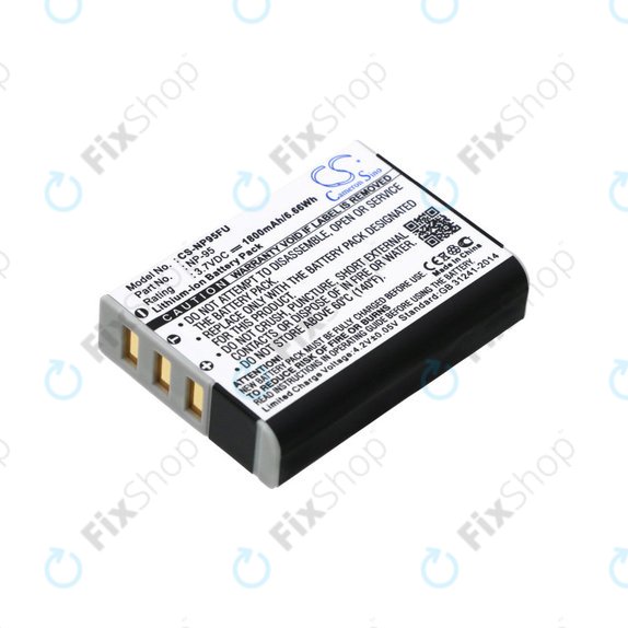Battery for Fujifilm FinePix F30, Ricoh GXR, 1800mAh, Li-Ion, 3.7V, DB-90, HQ