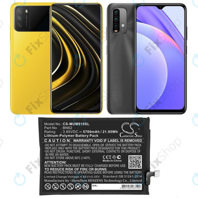 Xiaomi Redmi 9T - Battery BN62 5700mAh HQ