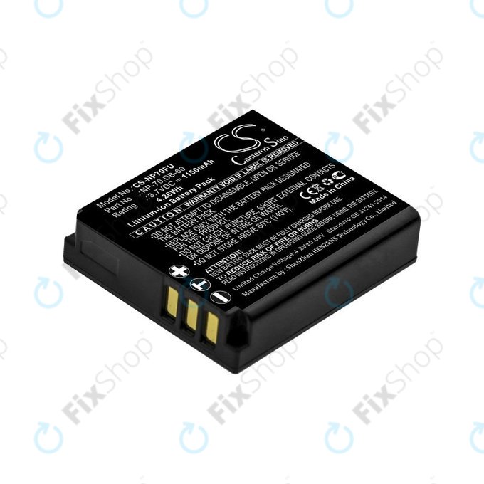 Battery for Panasonic Lumix DMC-FX01, 1150mAh, Li-Ion, 3.7V, CGA-S005, HQ