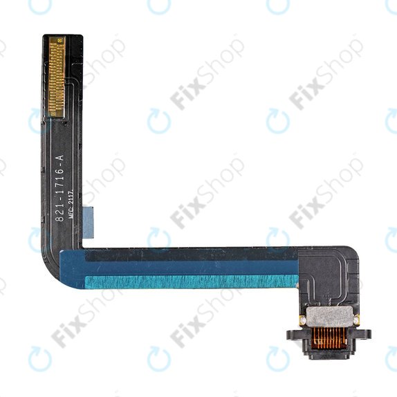 Apple iPad (6th Gen 2018) - Charging Connector + Flex Cable (Black)