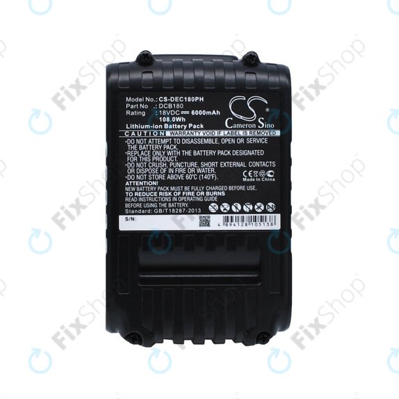 Dewalt CL-series, DC-series - Battery DCB18x / DCB20x Li-Ion 6000mAh HQ