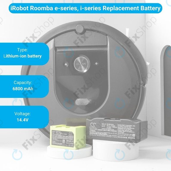 iRobot Roomba e-series, i-series - Battery ABL-D1, 4624864, ABL-D2 Li-Ion 14.4V 6800mAh HQ