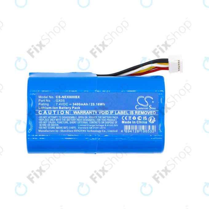 Battery for Dejavoo Qd2, Nexgo N86, Wizarpos Q2, 2600mAh, Li-Ion, 7.4V, GX05, HQ