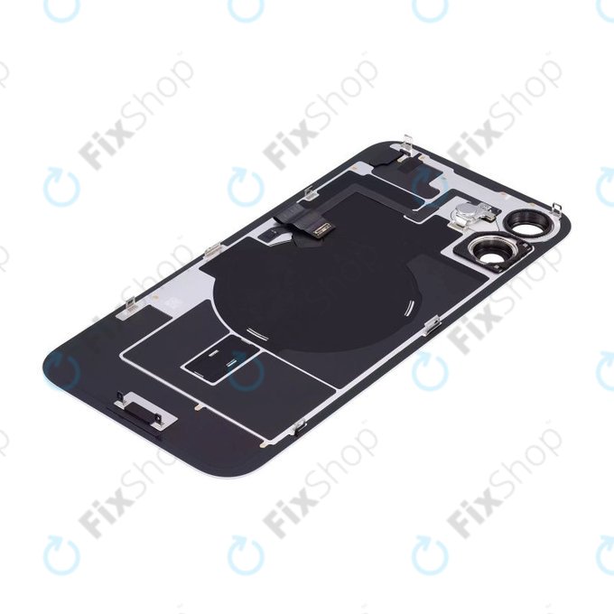 Apple iPhone 16 Plus - Rear Housing Glass + Camera Lens + Metal Plate + Magsafe Magnet (White)