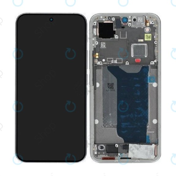 Display for Xiaomi 15T Pro 5G, Gray, Touch Screen with Frame, 5600050O12U00, Genuine Service Pack