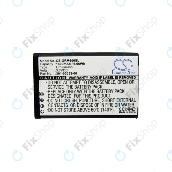 Battery for Garmin Alpha 200, Montana 600t Camo, 1800mAh, Li-Ion, 3.7V, 361-00053-00, HQ