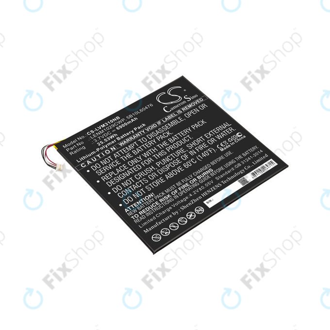 Battery for Lenovo Miix 300, Miix 310, 6900mAh, Li-Pol, 3.7V, LENM1029CWP, HQ