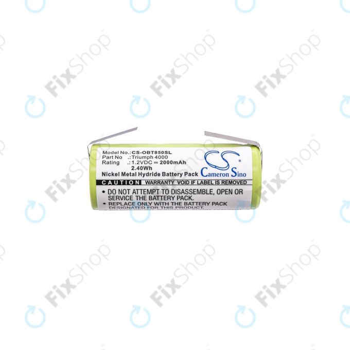 Battery for Oral-B Triumph 4000, 2000mAh, Ni-MH, 1.2V, 3761, HQ