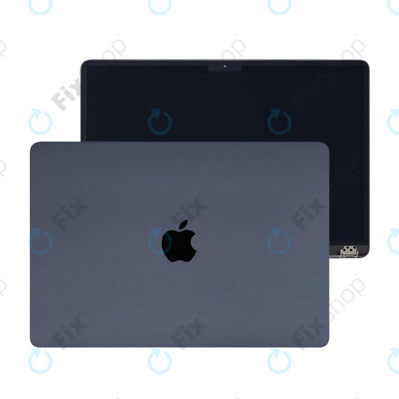 LCD display for MacBook Air 15", A3114 (2024), with front glass and cover, Midnight, 661-40262, Genuine Apple