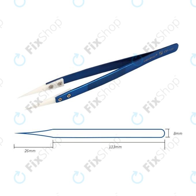 Mechanic CF-11 - Precision Heat Resistant Ceramic Tweezer with Straight-Pointed Tip