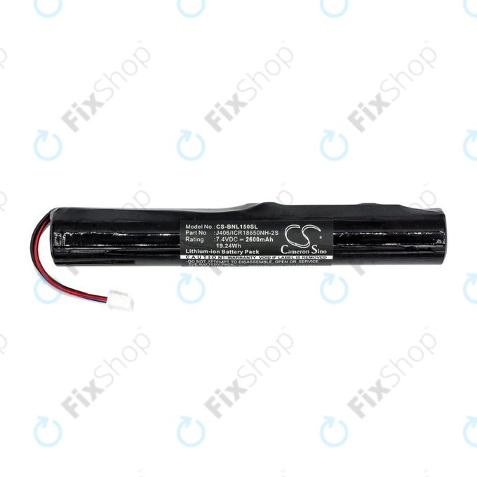 Battery for Bang & Olufsen Beolit 15, 17, Beoplay A2, 2600mAh, Li-Ion, 7.4V, J406/ICR18650NH-2S, HQ