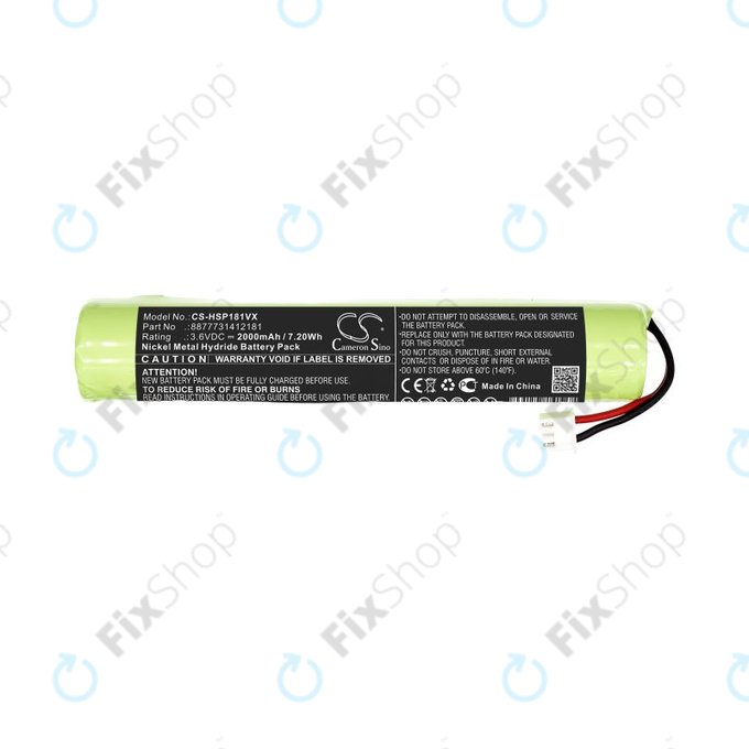 Battery for Hurricane Spin Scrubber, Brush Cleaner Mop, 2000mAh, Ni-MH, 3.6V, 8877731412181, HQ