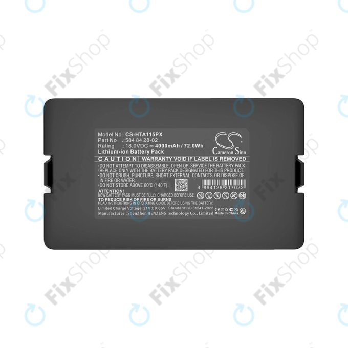 Battery for Flymo Easilife 200, Gardena Automower 310, Husqvarna Automower 315X, 4000mAh, Li-Ion, 18.0V, 584 84 28-02, HQ