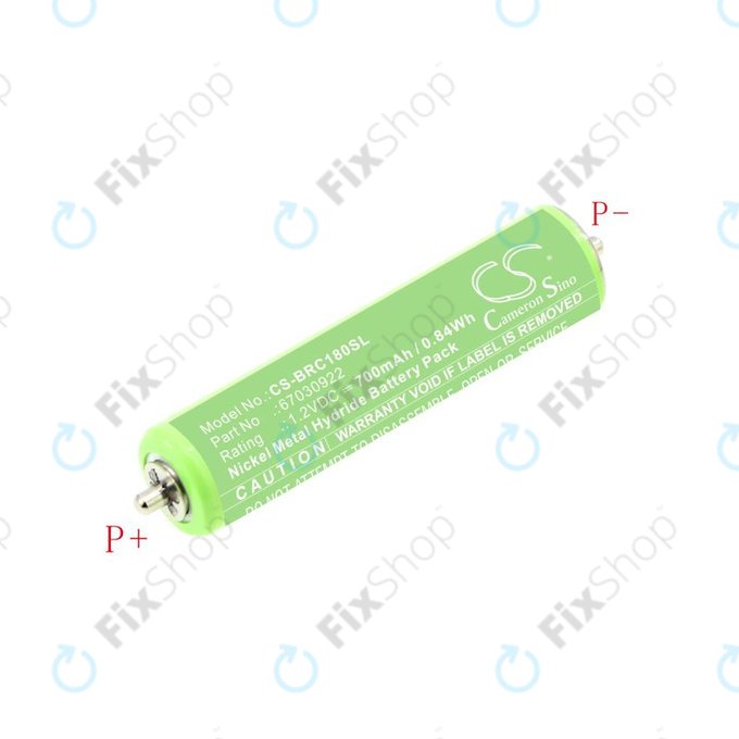Battery for Braun 1000, 180, 2000, 3000, 4735, 5411, Cruzer1, Cruzer Z20, 700mAh, Ni-MH, 1.2V, 67030922, HQ