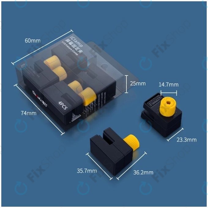 QianLi iClamp 2.0 - Plastic Clamp with Rubber Filling - Range 12mm (4pcs)