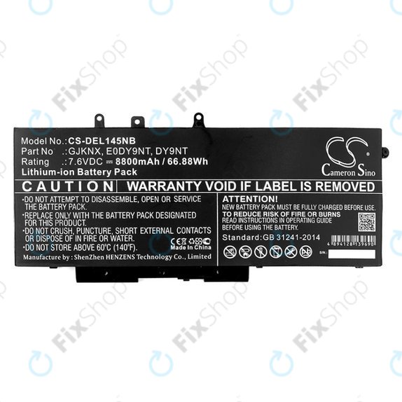 Battery for Dell Latitude 14 5490, Latitude 14 5491, 8800mAh, Li-Ion, 7.6V, 00JWGP, HQ