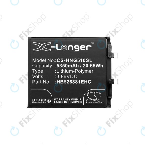 Battery for Honor Magic 5 Pro, 5350mAh, Li-Pol, 3.86V, HB526881EHC, HQ