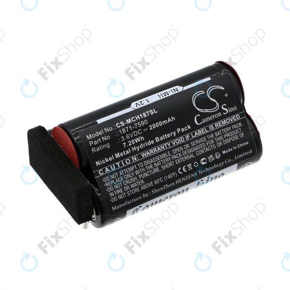 Battery for Moser ChromStyle, Wella Academy, Super Cordless, 2000mAh, Ni-MH, 3.6V, 1871-7590, HQ