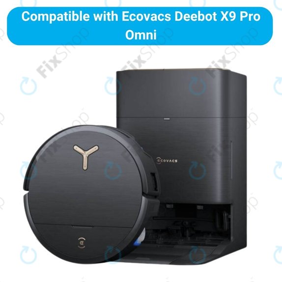 Replacement set for Ecovacs Deebot X9 Pro Omni (1x Main brush, 2x Filter, 2x Side brush, 2x Mop cloth, 2x Dust bag)
