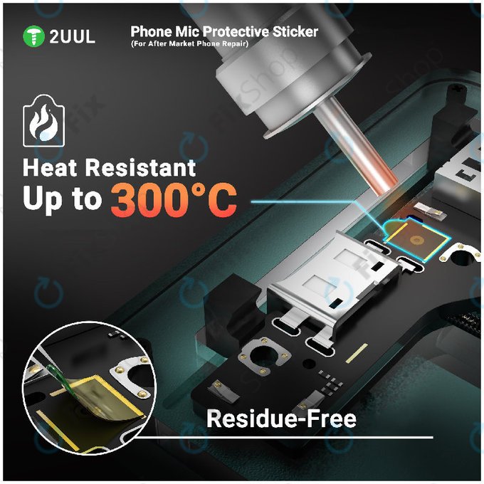 Protective Stickers, Phone Microphone, 2UUL DA32, 500pcs/Pack