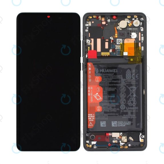 Huawei P30 Pro, P30 Pro 2020 - LCD Display + Touch Screen + Frame + Battery (Black) - 02352PBT, 02355UMW, 02354NAK, 02355UNB Genuine Service Pack