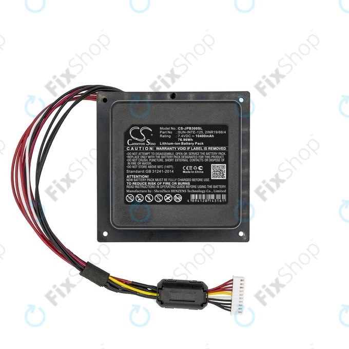 Battery for JBL PartyBox 300, 10400mAh, Li-Ion, 7.4V, SUN-INTE-125, HQ