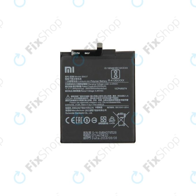 Xiaomi Redmi 6, 6A - Battery BN37 3000mAh - 46BN37W02093, 46BN37A06003 Genuine Service Pack