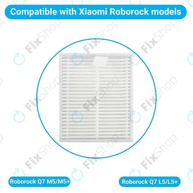 Dust Filter, 2pcs for Xiaomi Roborock Q7 M5, Q7 M5+, Q7 L5, Q7 L5+