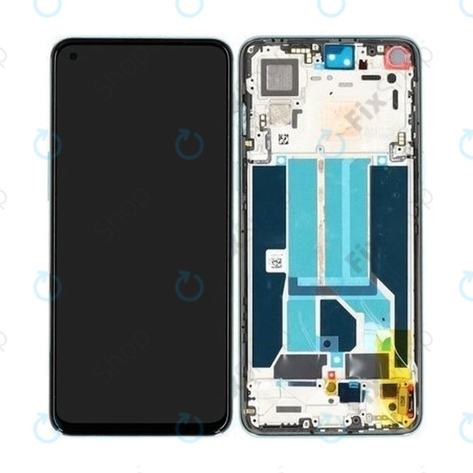 OnePlus Nord 2 5G - LCD Display + Touch Lens + Frame (Gray Sierra) - 2011100360 Genuine Service Pack