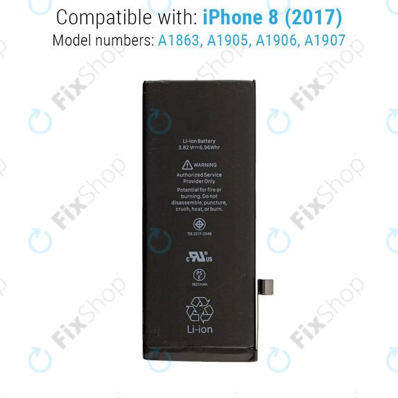 Battery for iPhone 8, 1821mAh, Service Pack