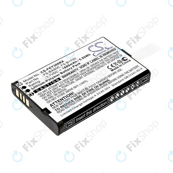 Battery for Flysky FA605, FS-GT2B, FS-I10, 1600mAh, Li-Pol, 3.7V, FS-BA800, HQ