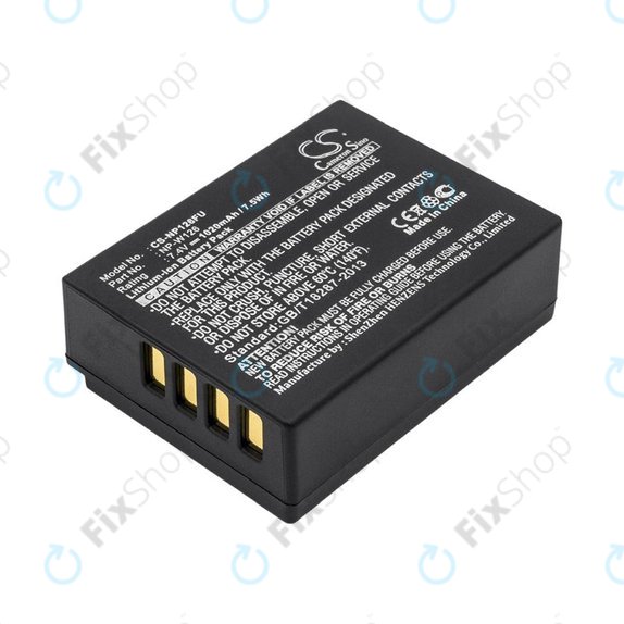 Battery for Fujifilm FinePix, 1020mAh, Li-Ion, 7.4V, NP-W126, NP-W126S, HQ
