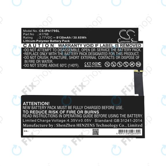 Apple iPad Pro 10.5 (2017) - Battery A1798 8130mAh HQ