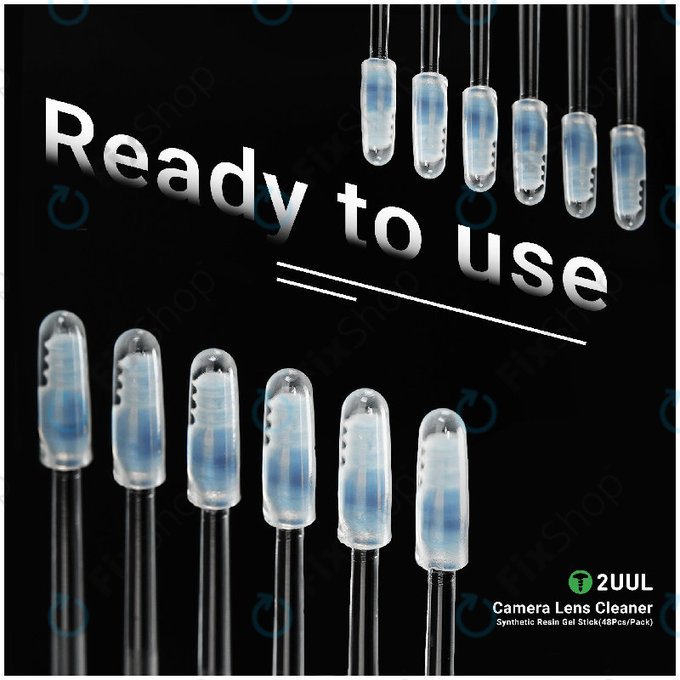 Camera Lens Cleaning Gel Sticks, Synthetic Resin, 2UUL CL21, 48pcs/Pack