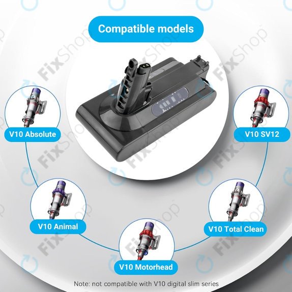Dyson V10 - Battery 969352-02, SV12, 206340 Li-Ion 25.2V 2500mAh HQ