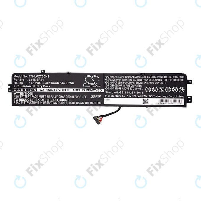 Battery for Lenovo Ideapad 700, Legion Y520, R720, 4050mAh, Li-Ion, 11.1V, L14M3P24, HQ