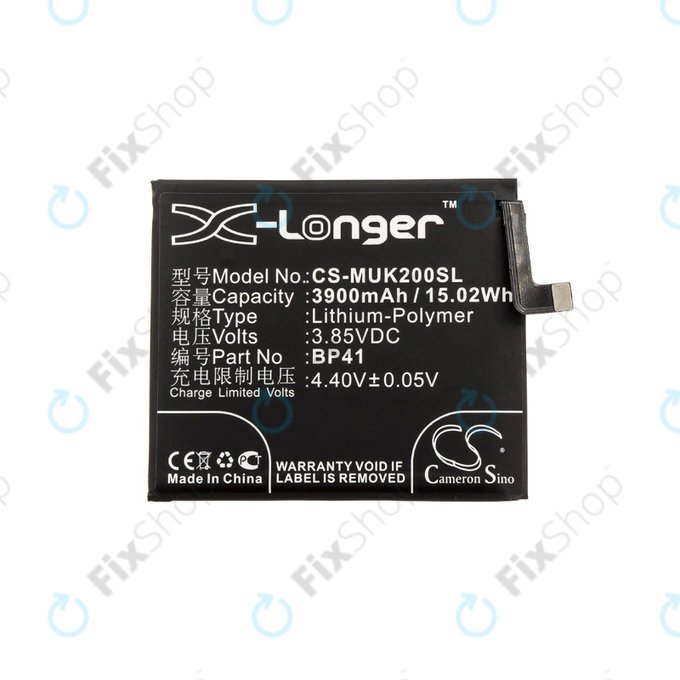 Battery for Xiaomi Mi 9T, Redmi K20, 3900mAh, Li-Pol, 3.85 V, BP41, HQ