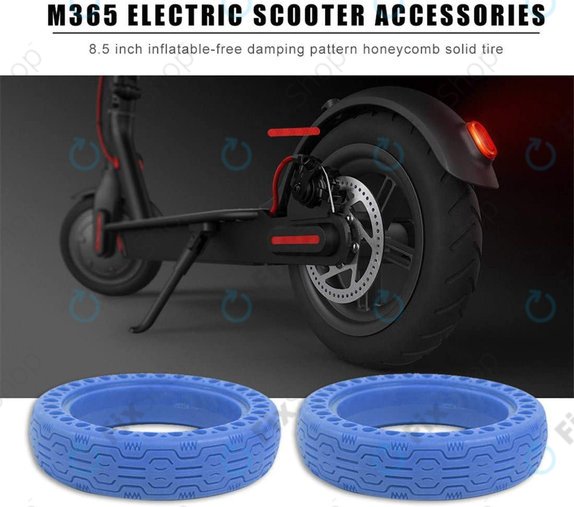 Xiaomi Mi Electric Scooter 1S, 2 M365, Essential, Pro, Pro 2 - Durable Full Tubeless Tire (Type 1) (Blue)