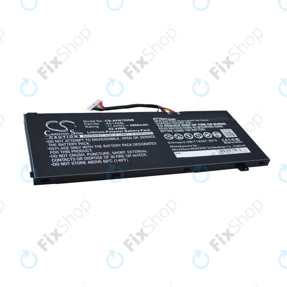 Battery for Acer Aspire Vn7, V15 Nitro, Spin 3, 4600mAh, Li-Pol, 11.4V, AC14A8L, HQ